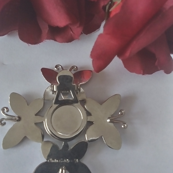 Neiman Marcus SCARF CLIP Emilia Castillo 96 Butterflies Stainless Steel 2.5X2.5" - Picture 7 of 7